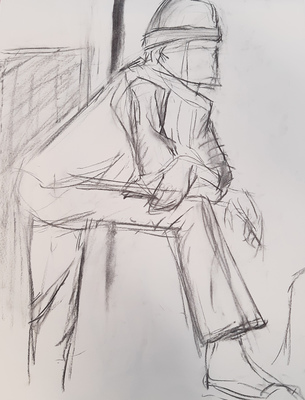 Clothed Male in Charcoal