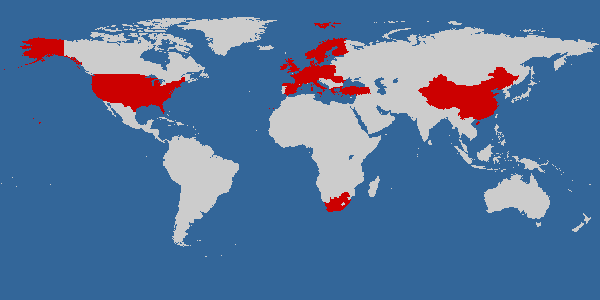 map of visited countries