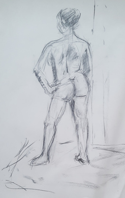 Female Nude in Charcoal #2
