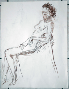 Female Nude in Conté #2