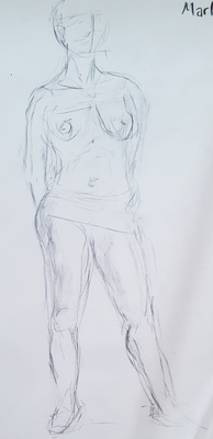 Female Nude in Charcoal #1