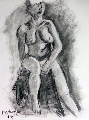 Female Nude in Charcoal #4