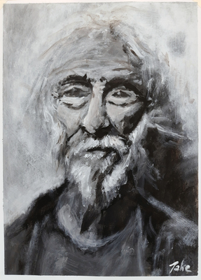 Male Portrait in Acrylic Paint