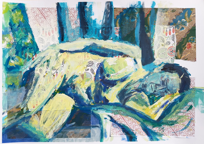Lying Nude in Colour