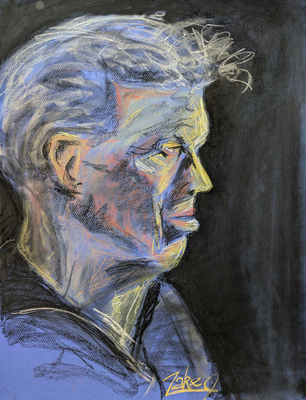 Male Model Portrait in Pastel Chalk (Henk)