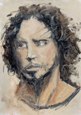 Male Portrait in Oil Paint (Chris Cornell)